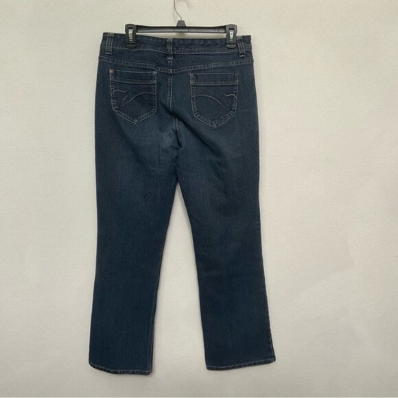 Gloria Vanderbilt Dark Wash Isabelle Flare Leg Jeans Size 12 Basic Stretch - Picture 4 of 5